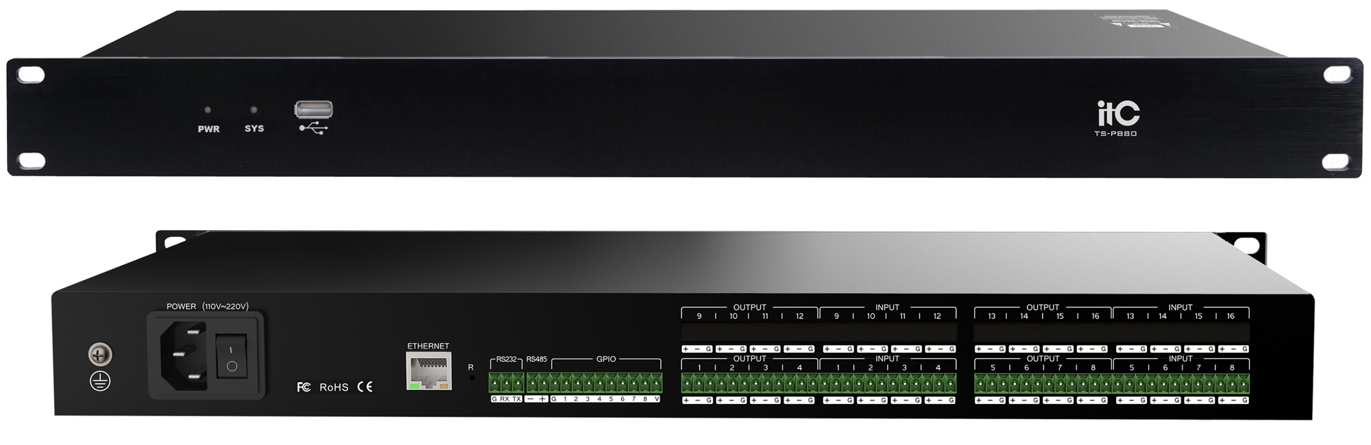 Звуковой процессор ITC TS-P880 Матричный аудио процессор 8х8